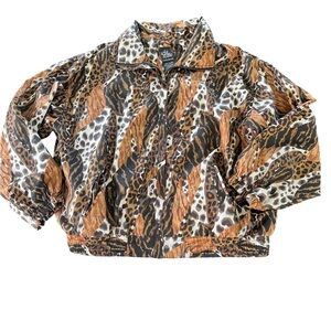 Animal Print Windbreaker Jacket 1990’s